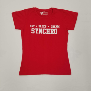 synchro pajama top, red
