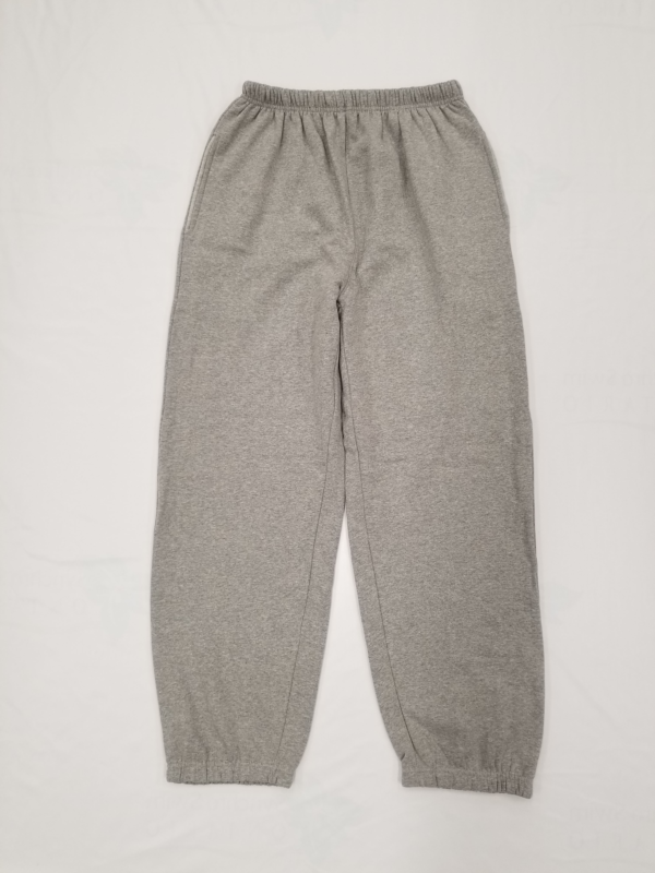 front of synchro sweat pants, grey