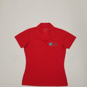 old synchro swim Ontario women's shirt, red