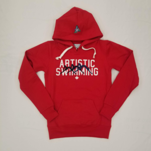 artistic swimming hoodie, red