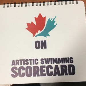 ontario artistic swimming scorecard - front