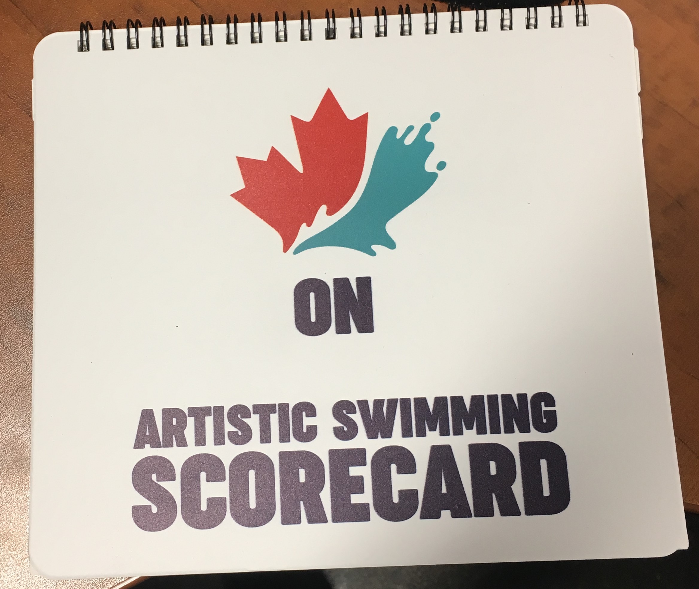 Score Cards Ontario Artistic Swimming